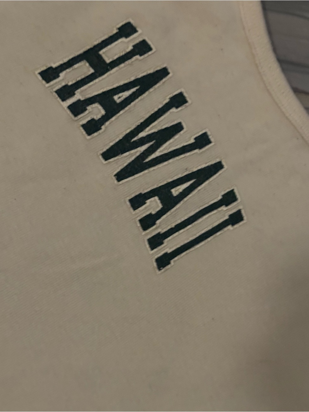 Brandy Melville Cream 'HAWAII' Spaghetti Strap Tank - Picture 2 of 4